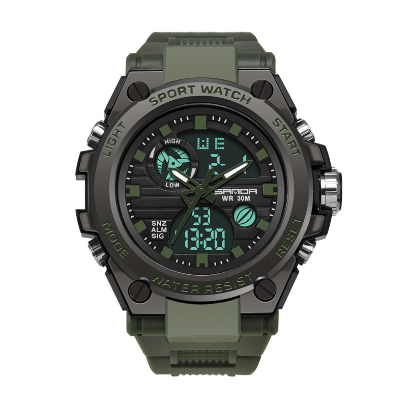 SANDA 739 de moda multi-funcional digital impermeable reloj electrónico al aire libre militar reloj deportivo para hombres