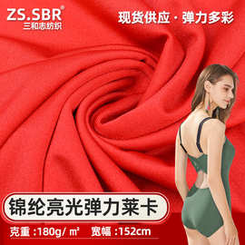 经编锦纶有光泳布尼龙莱卡布 四面弹力冰凉丝氨纶布丝滑手感光泽