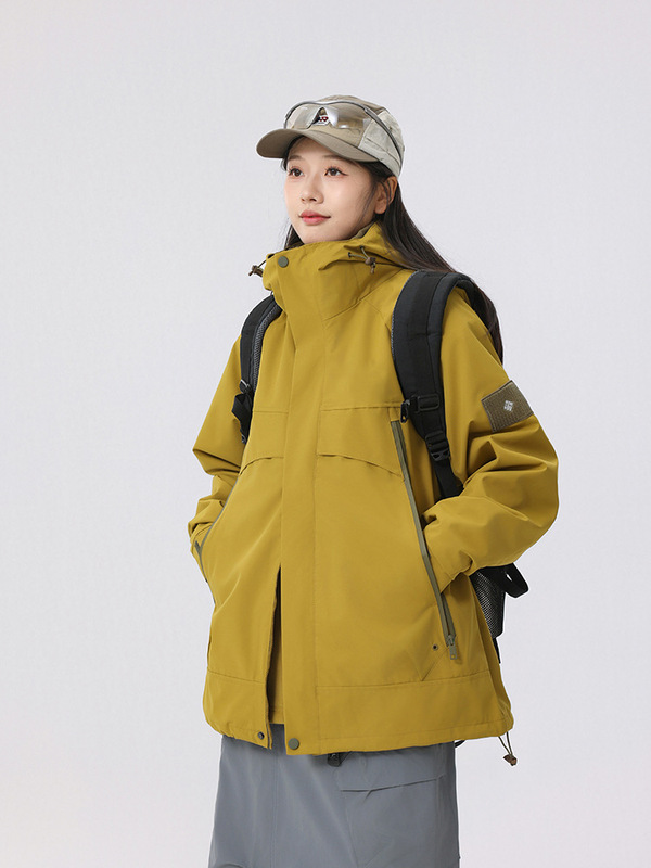 2025新款冲锋衣三合一可拆卸三防防水厚外套男女同款徒步登山服|undefined