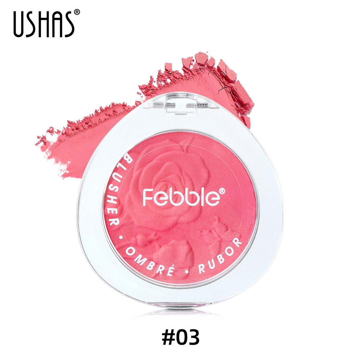 USHAS Cross-border Amazon venta caliente rubor impermeable de larga duración ES4213 rubor degradado