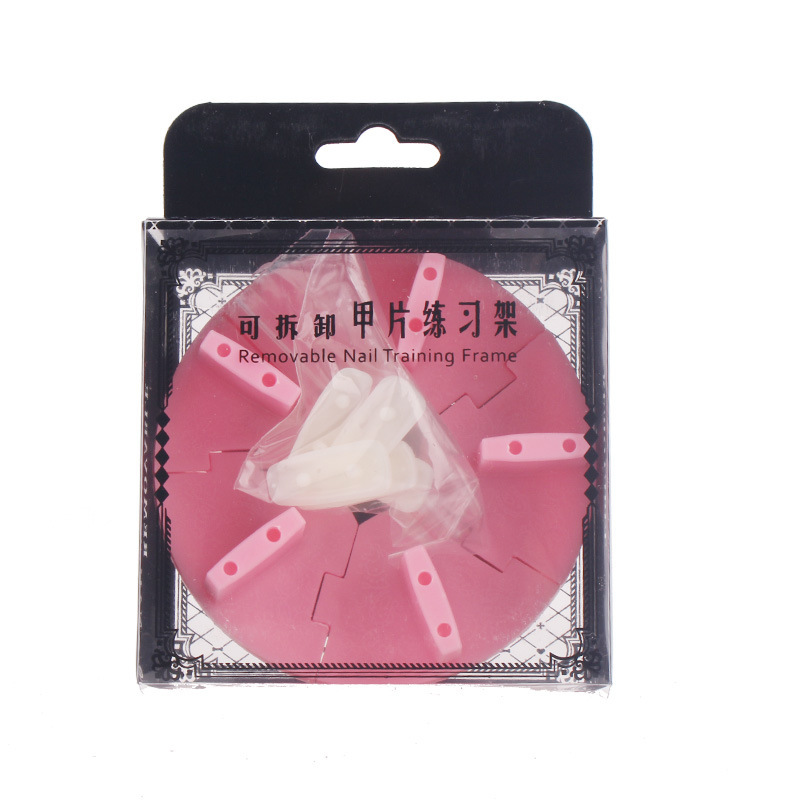 Práctica de uñas, base de soporte de uñas, armadura de arcilla pegajosa, soporte de película falsa, herramienta de visualización de soporte de uñas para principiantes