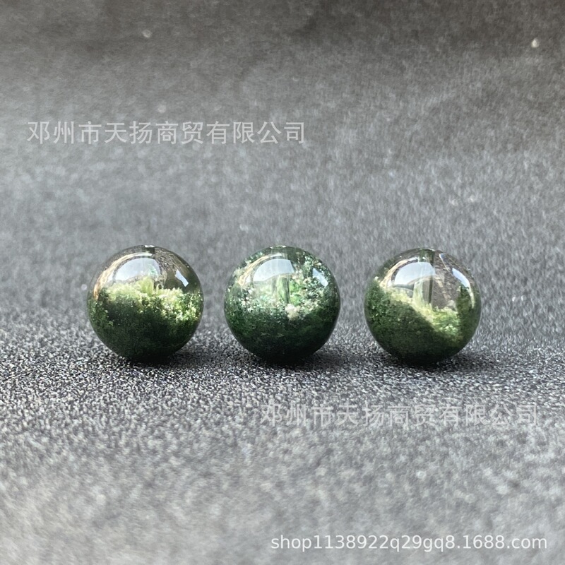 Green Ghost Treasure Bowl Exploding Loose Beads Beaded Crystal Single DIY Handmade Woven Semi-Finished Beaded Necklace