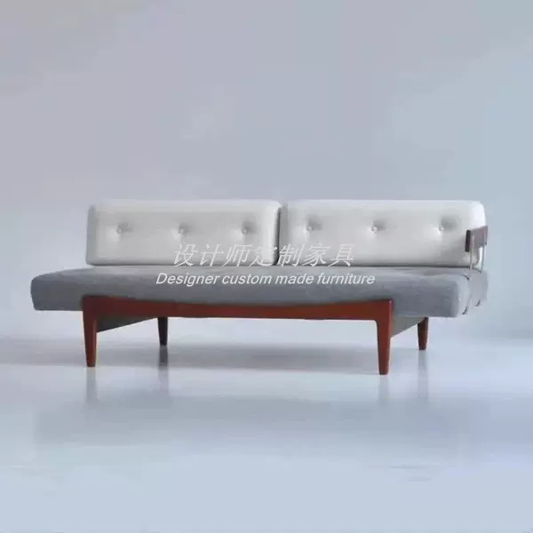 Nordic modern minimalist model room living room solid wood fabric sofa designer creative restaurant cafe booth seating
