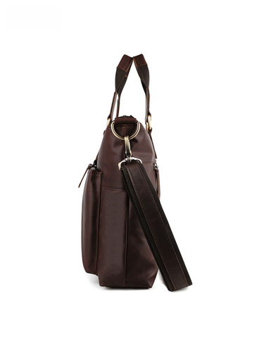 Vintage Crazy Horse Leather Men's Bag Business Fashion Men's Briefcase Large Capacity Crossbody Bag Men's Handbag