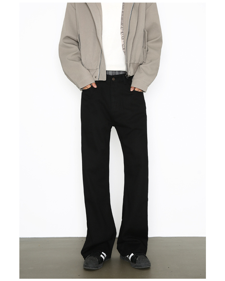 Jeans flare vintage da uomo in misto cotone gamba dritta relaxed_voghion.com