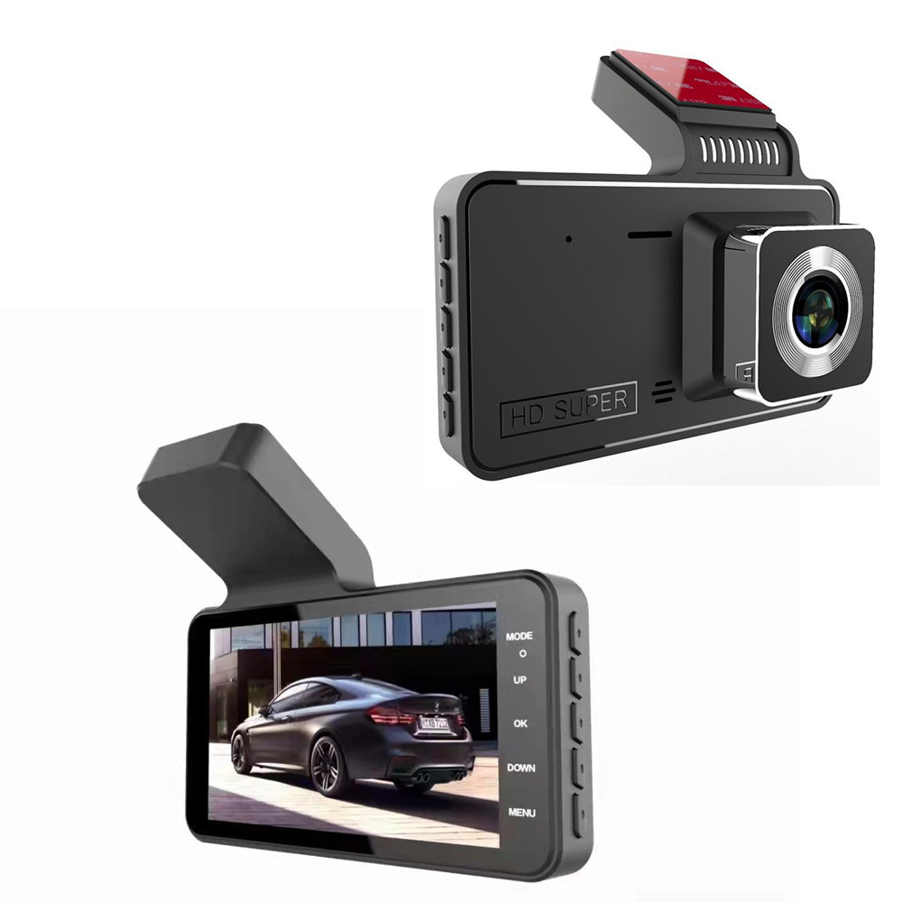 Hidden Dash Cam Front and Rear Dual Recording 1080P 4-inch Screen