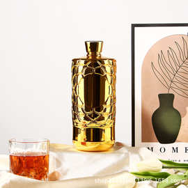 电镀酒瓶 1000ML伏特加空酒瓶 红酒洋酒瓶批发