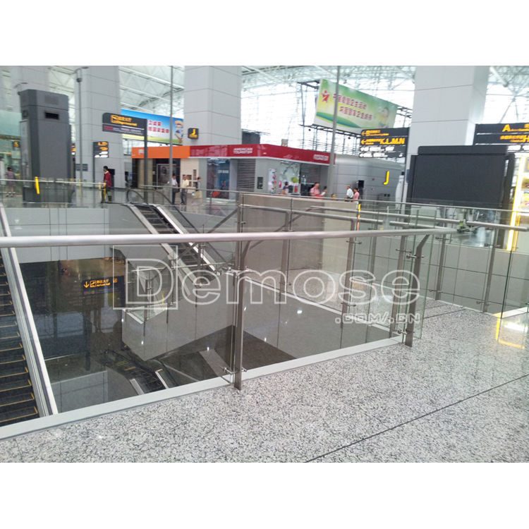 室内商场 单钢板防腐不锈钢栏杆 钢化玻璃栏杆 护栏