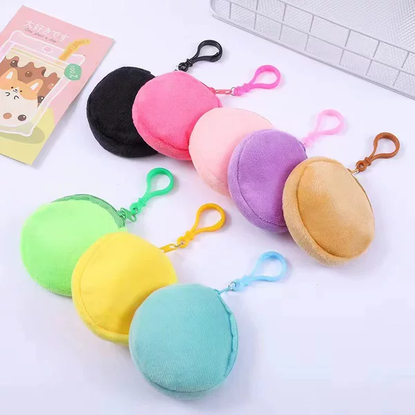 Cute Creative Bookbag Coin Purse Hanging Keychain Bag Pendant Simple Headset Storage Bag Light Board Bag