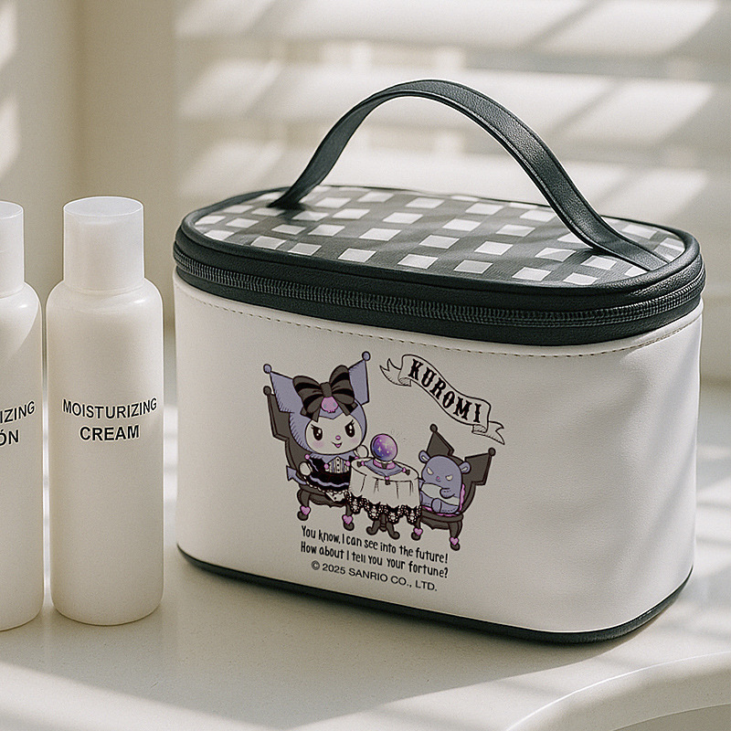 체크무늬 화장품 가방 (Culomi)