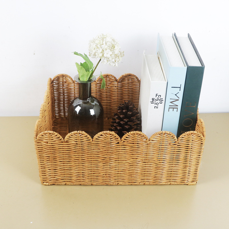 Cestas de almacenamiento de tejido de cuerda de papel para ropa doméstica de gran capacidad de mesa de bocadillos juguetes de cocina de acabado de cestas de almacenamiento