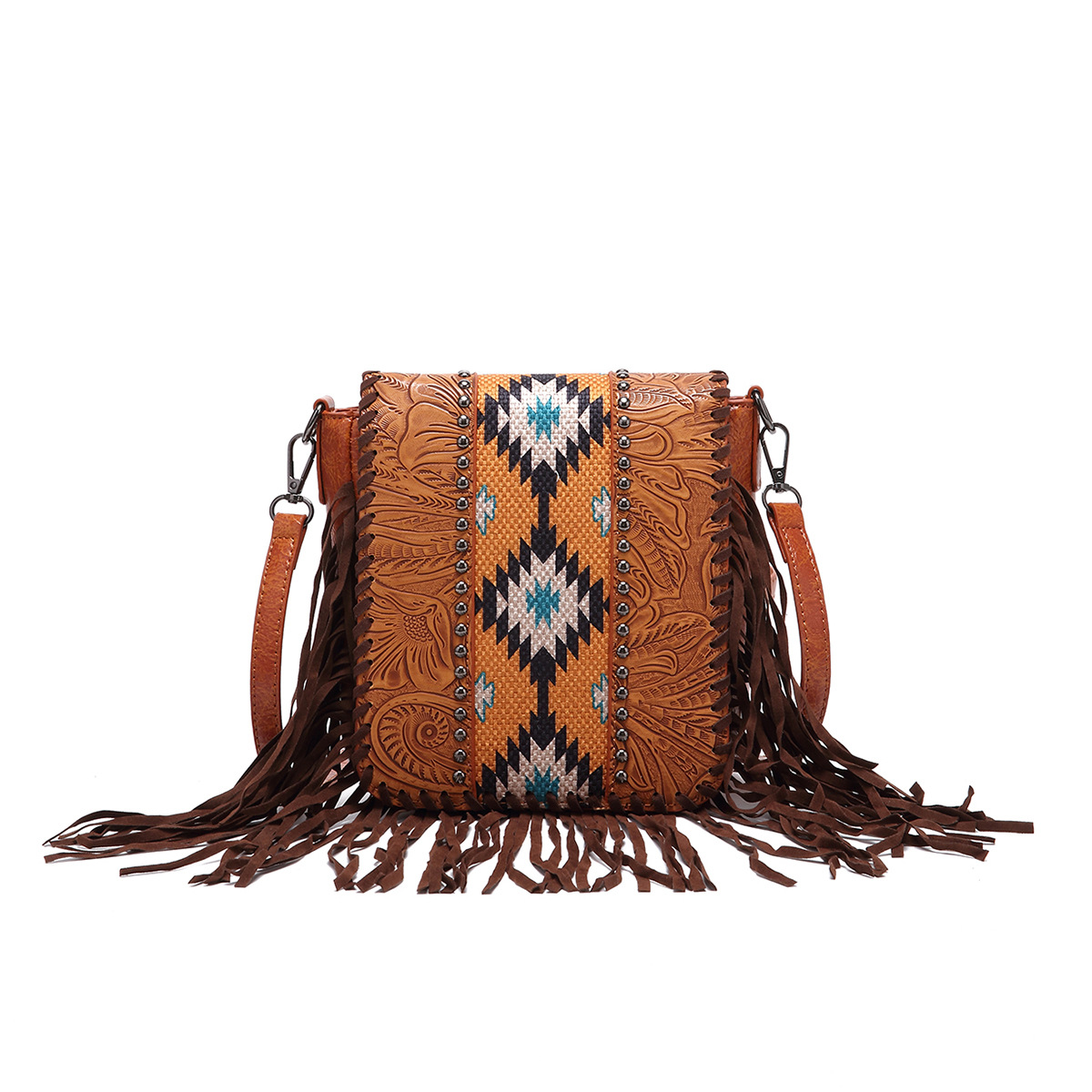 Borse a tracolla per donna Borsa a tracolla in pelle bohémien stampata vintage europea e americana in cotone e lino Borsa da donna alla moda personalizzata_voghion.com