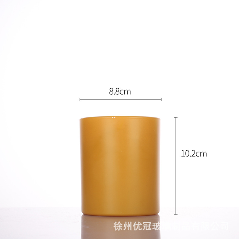 Aromaterapia colorido vela taza al por mayor helado redondo frasco de vidrio con tapa decoración del hogar candelabro adornos