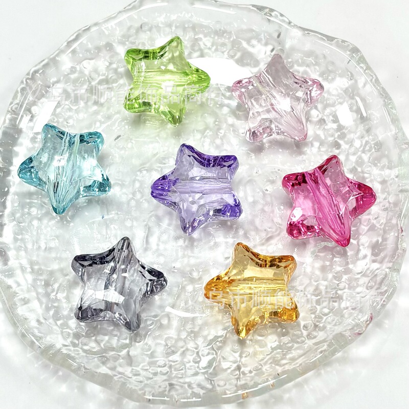 Acrylic special A high-cut large five-pointed star beads handmade loose beads bracelet diy jewelry accessories