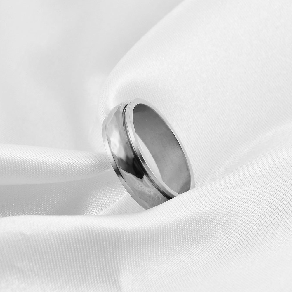 Casual Round Titanium Steel Plating Rings