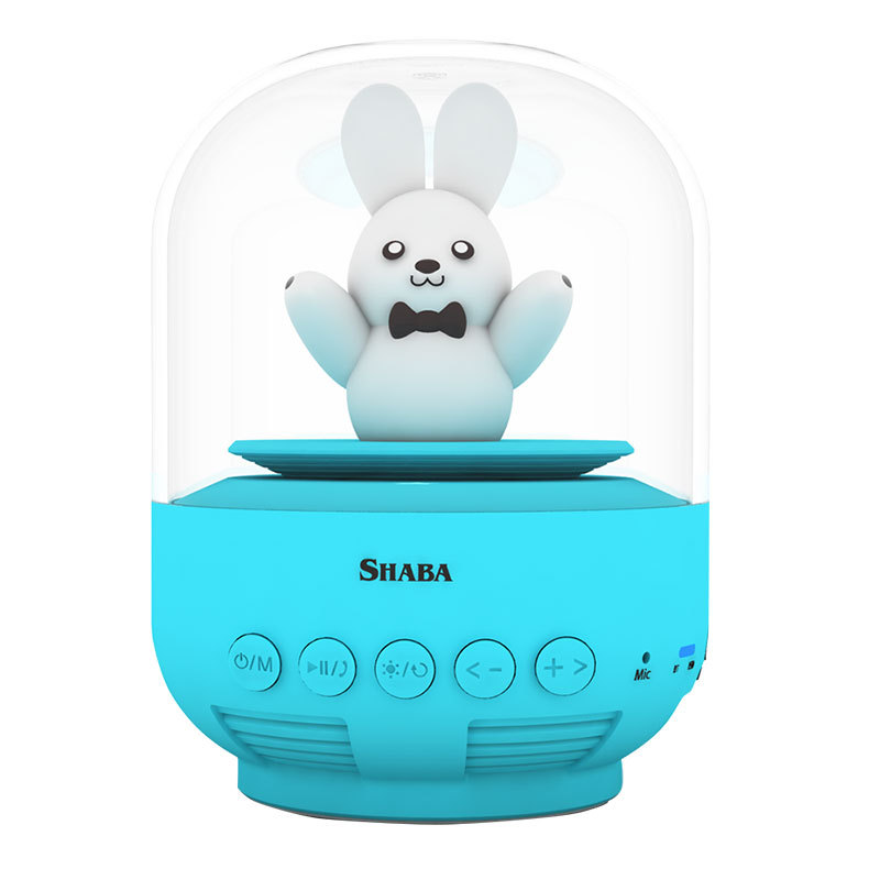 Saba creativo dibujos animados lindo regalo muñeca tarjeta manos libres amplificador radio efecto de luz mini audio Bluetooth