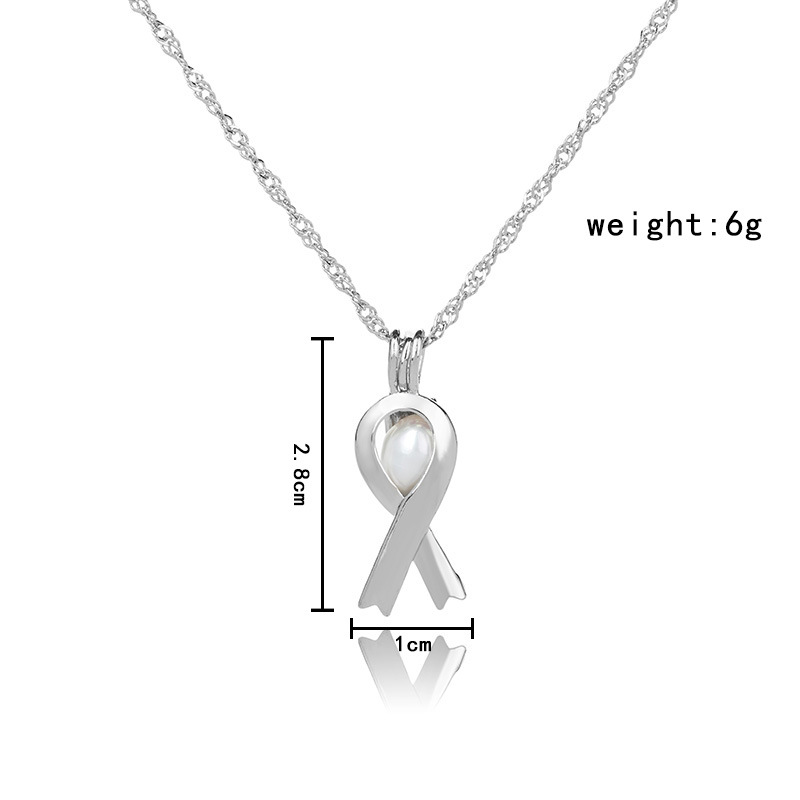 Simple animal pearl cage alloy necklace wholesale