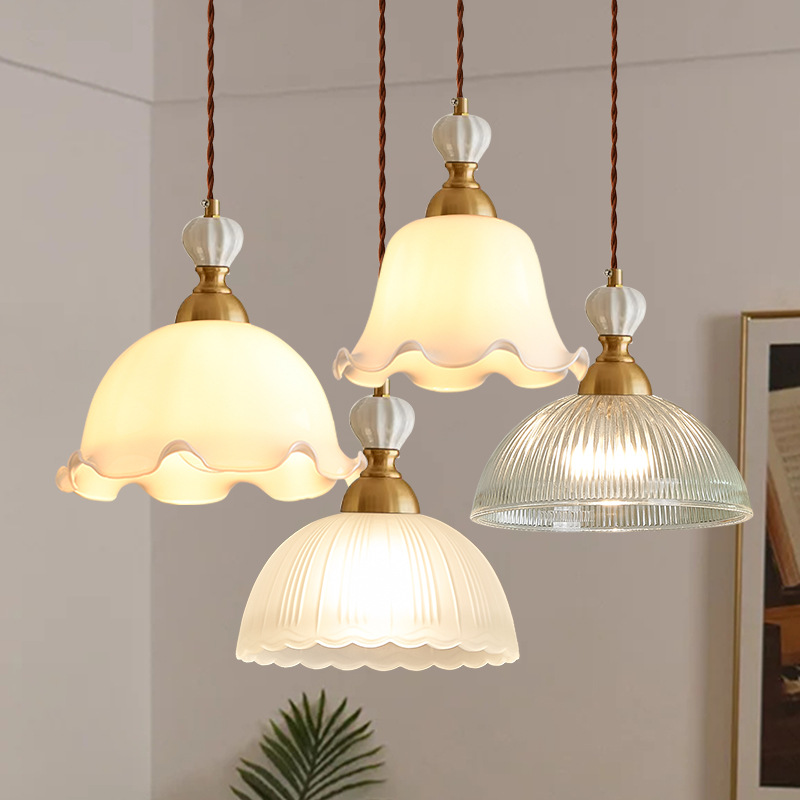 Simples y modernos pasillo de la red flores creativas bar de cabecera balcón porche en la casa lámpara de vidrio