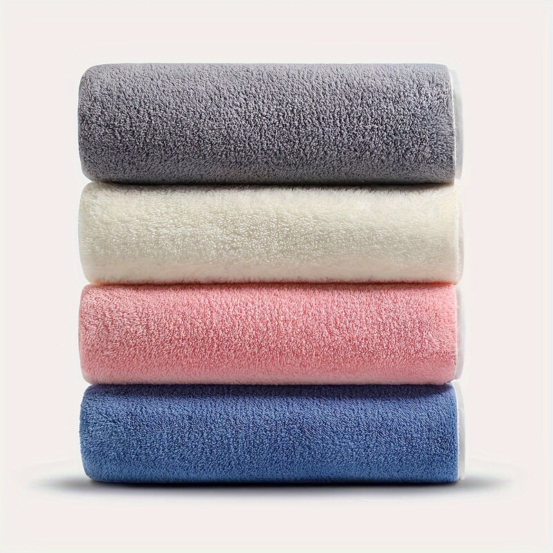 Coral Fleece Solid Color 35x 75cm Towel Super Soft Absorbent Household Thickened Hand Towel Bathroom Wash Towel Quick-drying
