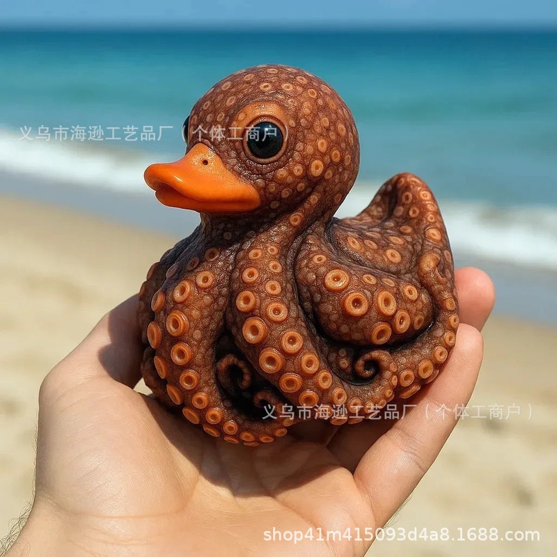 国境を越えた新しい海洋生物-アヒルの装飾品動物のかわいい樹脂の装飾品|undefined