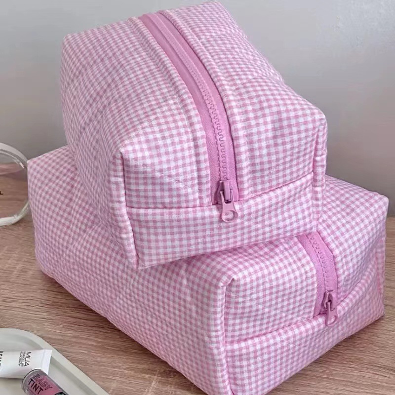 핑크 체크 무늬