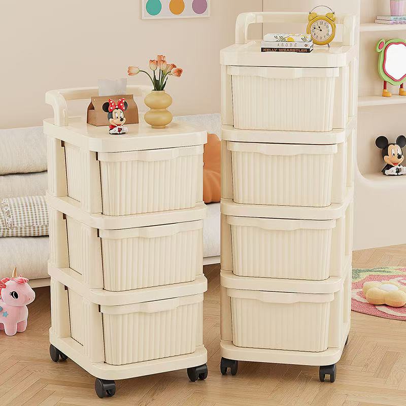 Stroller Snack Rack Storage Rack Floor-Standing Drawer-Type Household Multi-Layer Baby Storage Toy Sundry Storage Cabinet