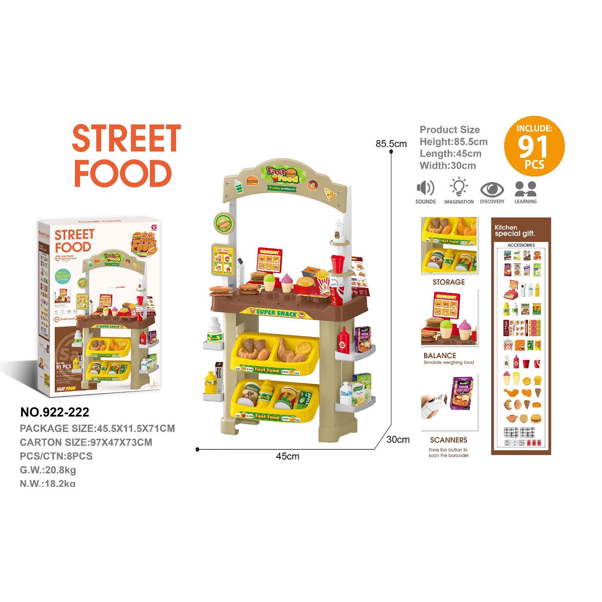 Simulación transfronteriza de supermercado para niños, juego de escaneo de tarjetas deslizantes, helado, helado, caja registradora de supermercado, juguetes