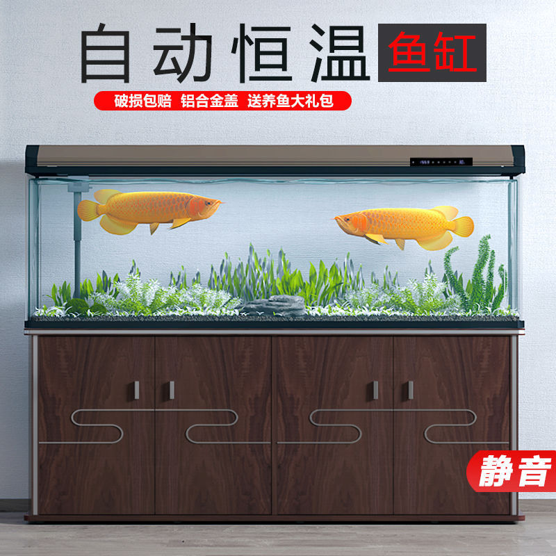 Xilong Household Fish Tank Floor-Standing Ecological Water-Change-Free Ultra-White Glass Smart Accessible Luxury Medium and Large Aquarium with Bottom Cabinet
