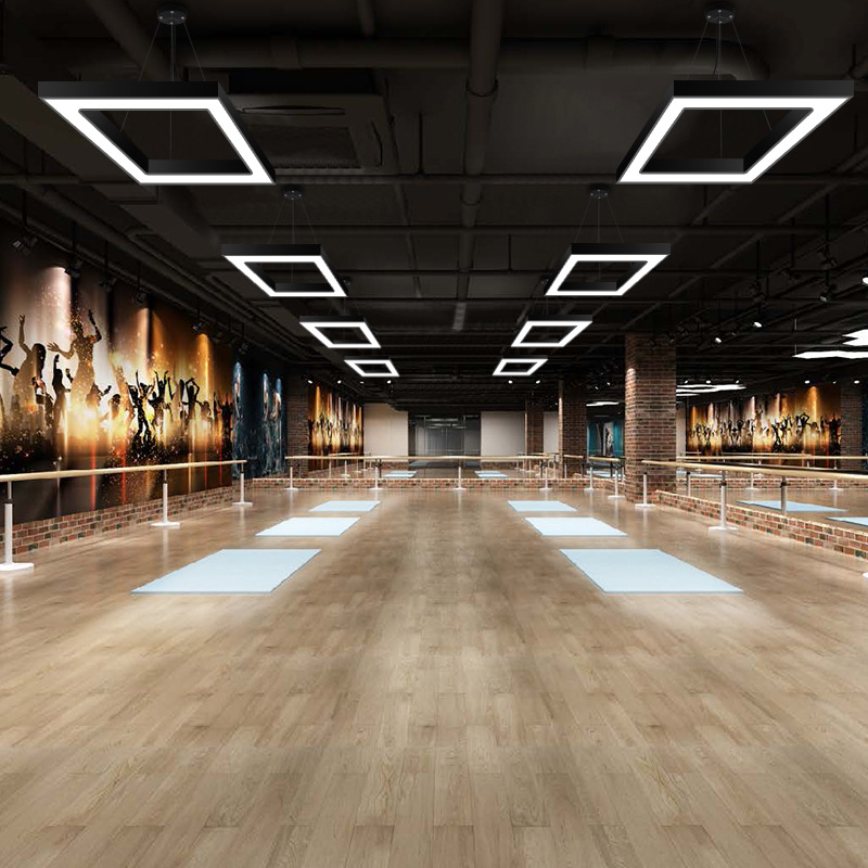 Rectangular Chandelier Office Led Strip Light Super Bright Conference Room Shopping Mall Exhibition Hall Shop Front Desk Industrial Style Lamp