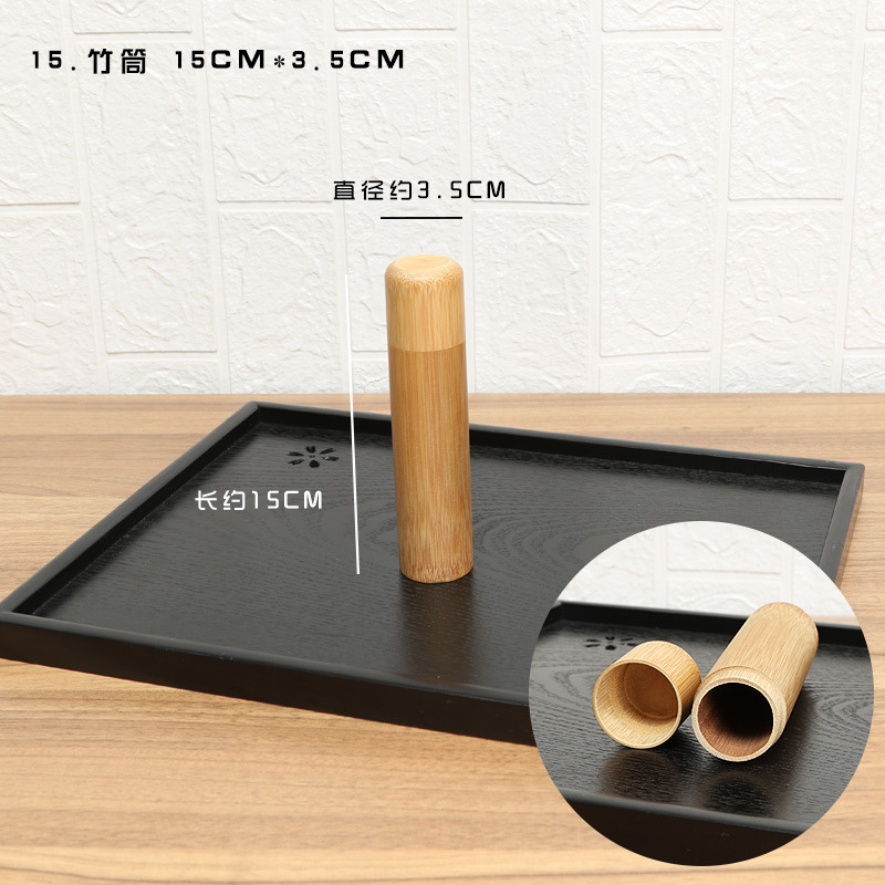 Tetera de bambú tubo de té de bambú tarro de bambú portátil tetera al por mayor lanzamiento ceremonia del té accesorios de almacenamiento productos de bambú