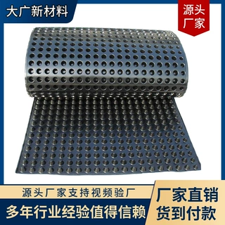 定制出售HDPE凹凸型排水板车库顶板底板沥水H20复合土工布疏水板