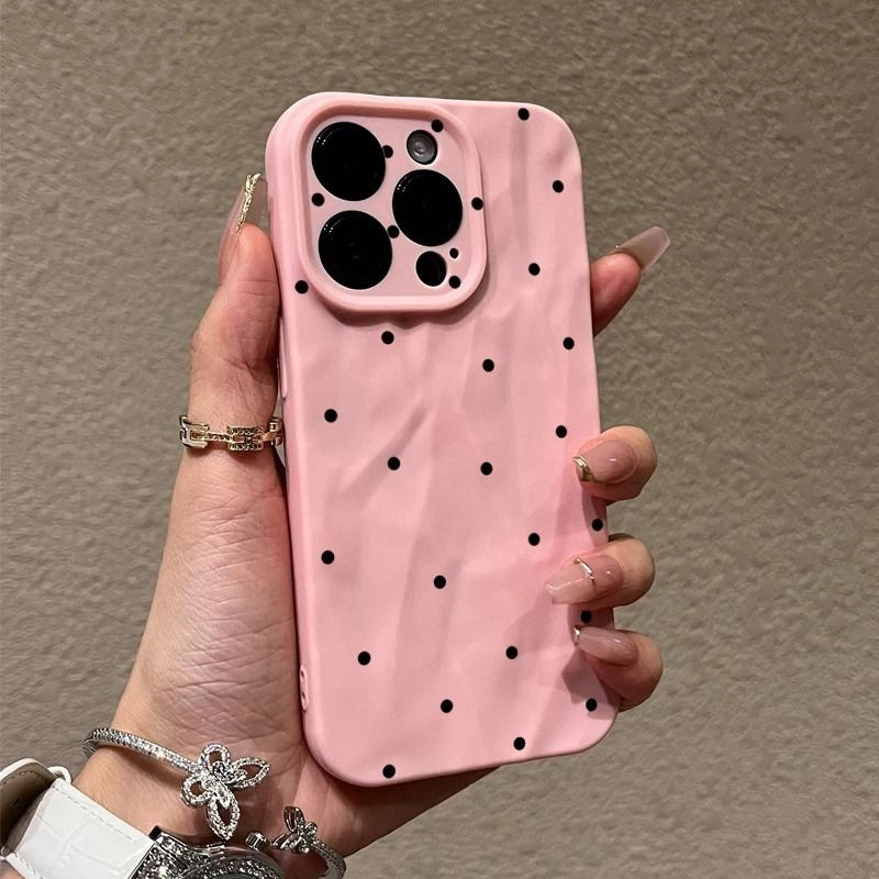 Ins小波点適用アップル16promax携帯ケースiPhone15全包式14シンプル13ソフトケース12/|undefined