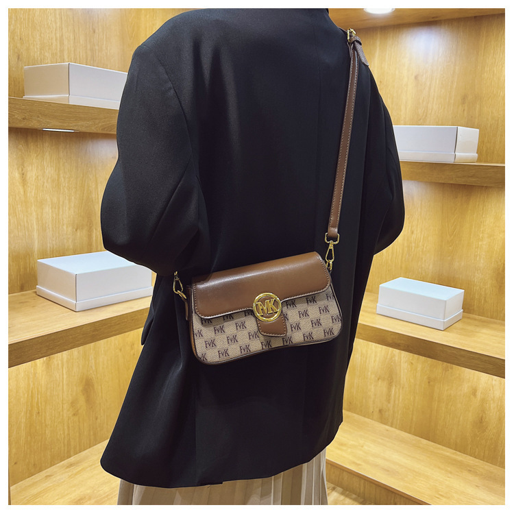 Borsa a tracolla Nicchia di personalità Nuova borsa a tracolla abbinata a colori con stampa retrò di alta qualità Borsa da donna per pendolarismo quotidiano_voghion.com