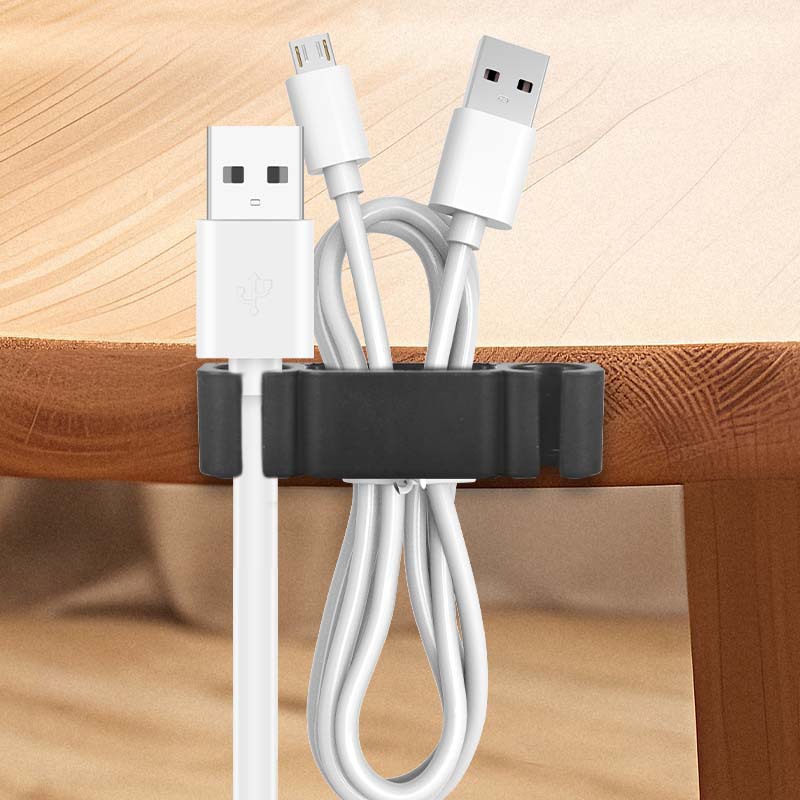 Organizador de cables USB para coche, clip de almacenamiento para cables de carga, soporte para gafas de escritorio para el hogar, fijador de cables.