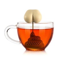 1pcs Silicone Tea Infuser Creative Poop Shaped Funny Herbal