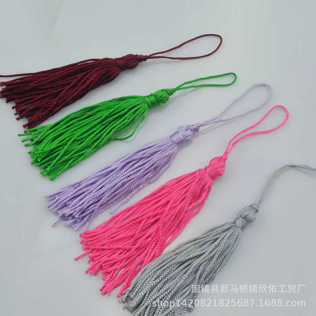 现货涤纶四针线流苏仿人造丝穗子空心线吊穗