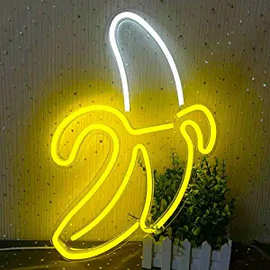 LED背板香蕉霓虹灯创意装饰造型灯网红卧室房间布置彩灯挂墙ins灯