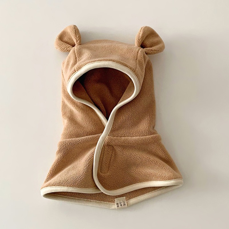 Sombreros para bebés más gruesos otoño y invierno baby buzzer unido calentamiento para niños gorras para orejas para niños y niñas collar