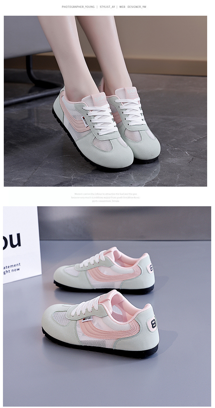 Hong Kong-style German Training Trendy On Instagram, 2026 Summer New Model, Mesh Sports Casual Shoes, Women's White_vogvips.com