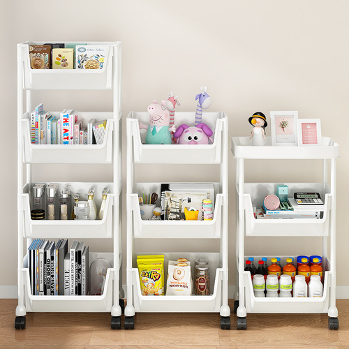 Mobile bathroom cosmetics trolley kitchen storage rack floor-standing multi-layer bookshelf storage rack bedroom storage rack