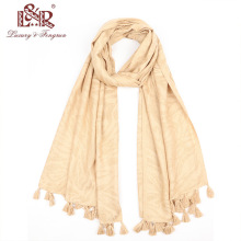 欧美风外贸品牌尾货原单金黄色金属丝亮挂穗Lilly百搭女围巾披肩