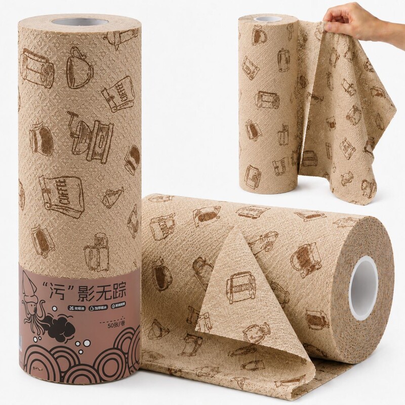 Natural Color Lazy Cleaning Cloth for Kitchen, Thick Dishwashing Towel, Reusable Kitchen Paper Towel, Disposable Lazy Cleaning Cloth Natural Color Lazy Cleaning Cloth for Kitchen, Thick Dishwashing Towel, Reusable Kitchen Paper Towel, Disposable Lazy Cleaning Cloth