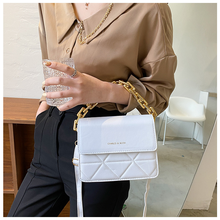 255g Weight Synthetic Leather Lining Material Magnetic Buckle Closure Type Single Shoulder Strap Strap Type Square Bag Bags Type Pu Leather Material Solid Color Pattern Streetwear Style Square Shape Khaki, White, Red, Black Color Small Size Small Pu Leather Streetwear Square Bag 1