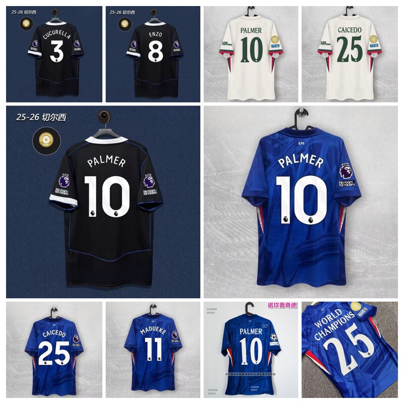 Cross-Border New Jersey 2526 Chelsea Second Away Fan Palmer Club World Cup No. 8 Enzo Football Uniform Dropshipping
