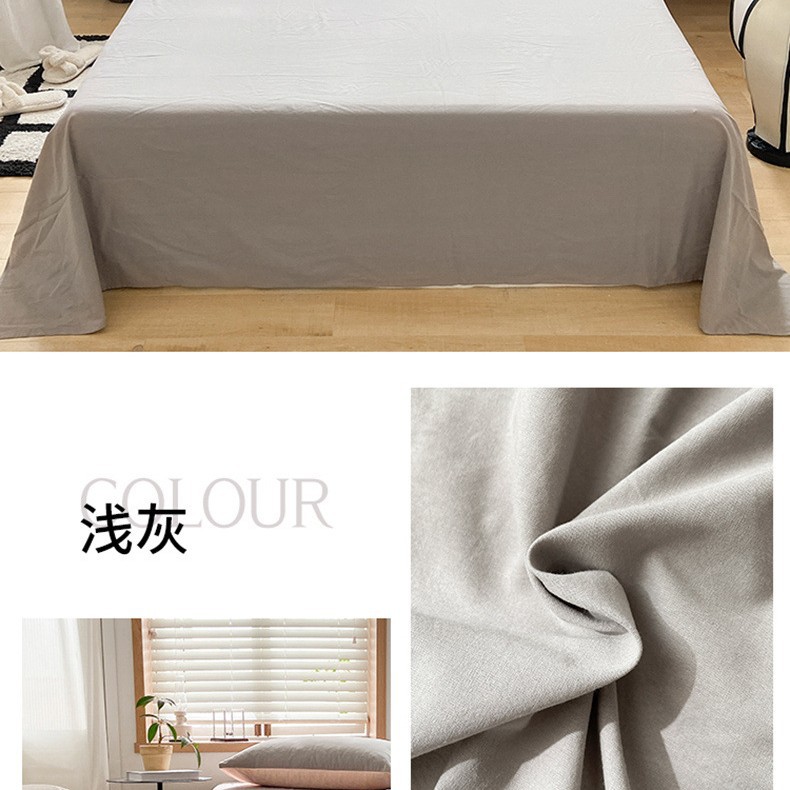 Sábanas engrosadas de algodón puro pieza única 100 algodón nuevo dormitorio de estudiantes azul edredón para dormir desnudo juego de tres piezas de funda de almohada individual