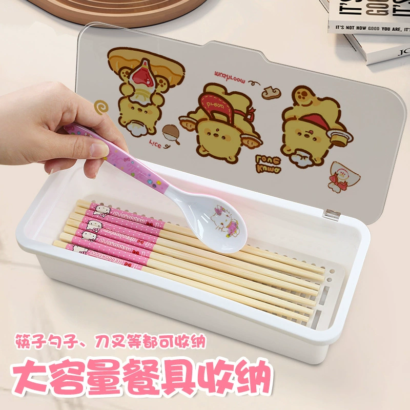 Chopsticks, dustproof drying rack for home use, tableware, handheld plastic storage system