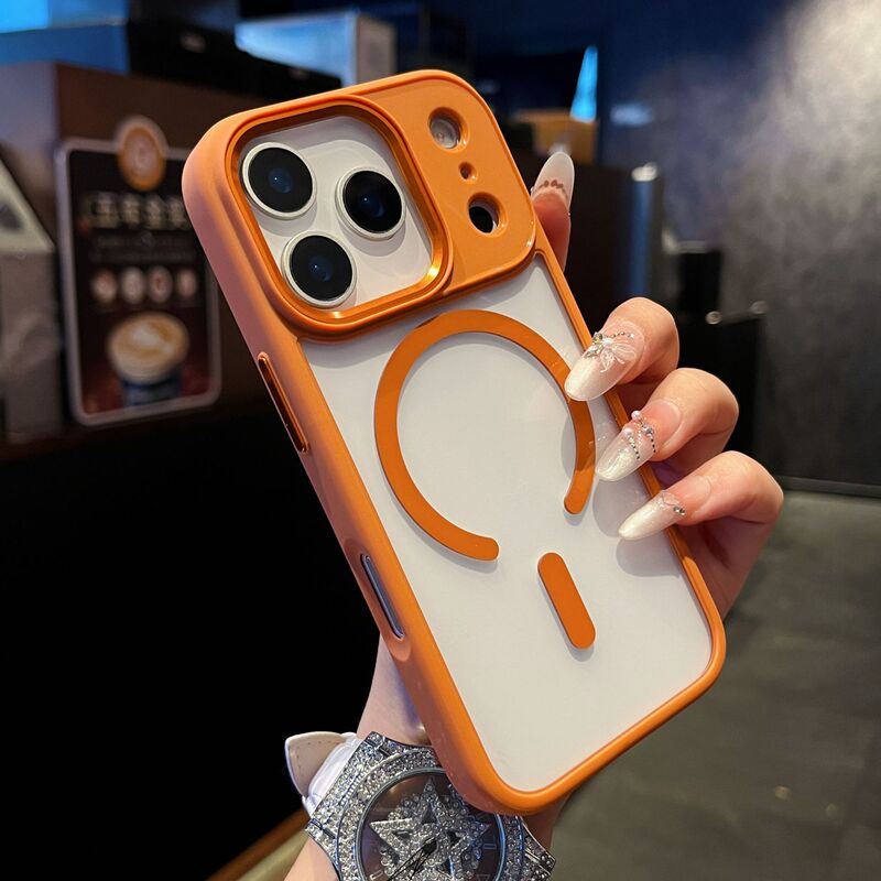 新款适用iPhone17promax手机壳金盾磁吸苹果16金属按键防摔保护套|undefined