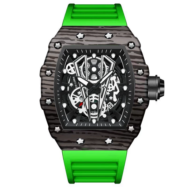 Green Silicon-Black Shell-Black Face