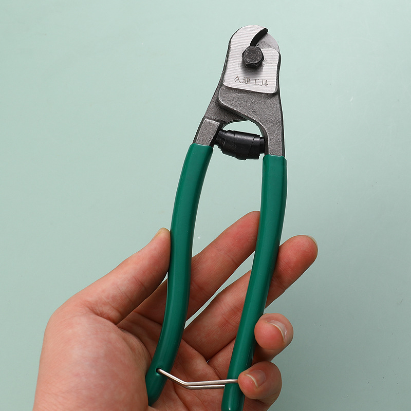 Los fabricantes venden Jiutong trenzado alicates de alambre de acero cuerda de alambre de acero tijeras de cuerda de alambre de acero de 8 pulgadas herramientas de hardware