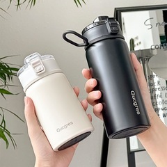 新型無印平替保温カップ316ステンレスシリコンゴム取っ手携帯ストラップ高颜値帯茶隔水カップ